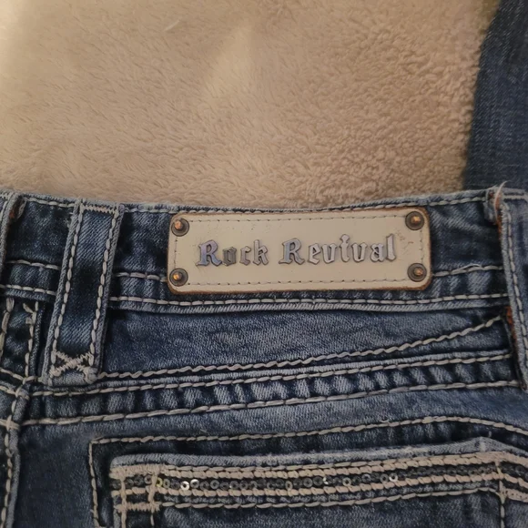 Rock Revival Women's Medium Blue Straight Leg Jeans - Picture 7 of 10